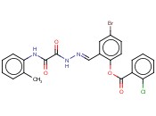 4-BROMO-2-(2-(OXO(2-TOLUIDINO)ACETYL)CARBOHYDRAZONOYL)PHENYL <span class='lighter'>2-CHLOROBENZOATE</span>