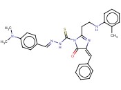 1H-IMIDAZOLE-1-CARBOTHIOIC ACID, 4,5-DIHYDRO-2-(2-((2-METHYLPHENYL)AMI NO)ETHYL)-5-OXO-4-(PHENYLMETHYLENE)-, ((4-(DIMETHYLAMINO)PHENYL)METHYL ENE)HYDRAZIDE