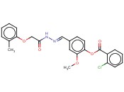 2-METHOXY-4-(2-((2-METHYLPHENOXY)ACETYL)CARBOHYDRAZONOYL)PHENYL <span class='lighter'>2-CHLOROBENZOATE</span>