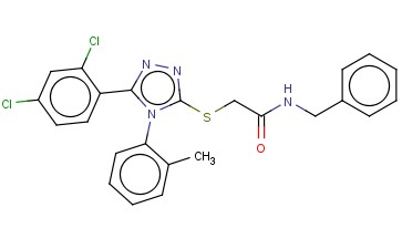 N-BENZYL-2-[[5-(2,4-DICHLOROPHENYL)-4-(2-METHYLPHENYL)-4H-1,2,4-TRIAZOL-3-YL]SULFANYL]ACETAMIDE