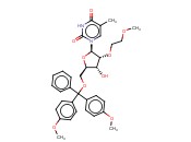 1-((2R,3R,4R,5R)-5-((BIS(4-METHOXYPHENYL)(PHENYL)METHOXY)METHYL)-4-HYDROXY-3-(2-METHOXYETHOXY)TETRAHYDROFURAN-2-YL)-5-METHYLPYRIMIDINE-2,4(1H,3H)-DIONE