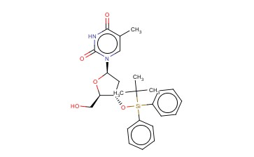((2R,4S,5R)-4-(TERT-BUTYLDIPHENYLSILYLOXY)-5-(HYDROXYMETHYL)-TETRAHYDROFURAN-2-YL)-5-METHYLPYRIMIDINE-2,4(1H,3H)-DIONE