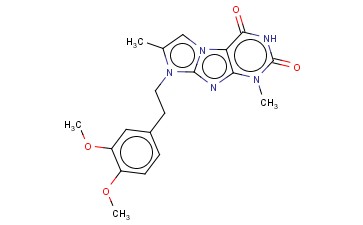 1,7-DIMETHYL-8-HOMOVERATRYLIMIDAZO(1,2-F)XANTHINE
