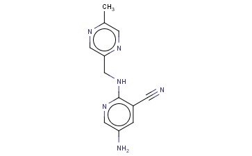 5-AMINO-2-([(5-METHYLPYRAZIN-2-YL)METHYL]AMINO)PYRIDINE-3-CARBONITRILE