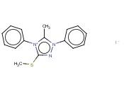 <span class='lighter'>5-METHYL-3-METHYLTHIO-1,4-DIPHENYL-1,2,4-TRIAZOLIUM</span> <span class='lighter'>IODIDE</span>