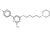 4-(4-FLUOROPHENYL)-2-METHYL-6-([5-(PIPERIDIN-1-YL)PENTYL]OXY)PYRIMIDINE