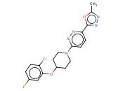 3-[4-(2-CHLORO-5-FLUOROPHENOXY)-1-PIPERIDINYL]-6-(5-METHYL-1,3,4-OXADIAZOL-2-YL)-PYRIDAZINE