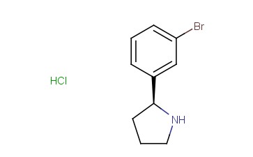 (S)-2-(3-<span class='lighter'>BROMOPHENYL</span>)PYRROLIDINE HYDROCHLORIDE