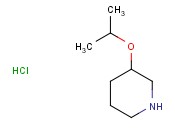 Piperidine, 3-(1-<span class='lighter'>methylethoxy</span>)-, hydrochloride (1:1)