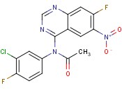 N-(3-<span class='lighter'>CHLORO</span>-4-FLUOROPHENYL)-N-(7-FLUORO-6-NITROQUINAZOLIN-4-YL)<span class='lighter'>ACETAMIDE</span>