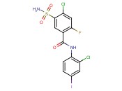 4-Chloro-N-(2-chloro-4-iodo-phenyl)-2-fluoro-5-sulfamoyl-benzamide