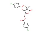 (2R)-2-<span class='lighter'>DEOXY</span>-2-FLUORO-2-METHYL-D-ERYTHROPENTONIC ACID GAMAMA-LACTONE 3,5-BIS(4-CHLOROBENZOATE)