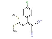 2-(4-氯苯基)-4,4-<span class='lighter'>二</span>(<span class='lighter'>甲</span><span class='lighter'>硫</span>)-1,3-丁<span class='lighter'>二</span>烯-1,1-<span class='lighter'>二甲</span>腈dien-1,1-dicarbonitrile