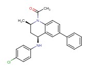 1-((2R,4S)-4-((4-chlorophenyl)<span class='lighter'>amino</span>)-2-methyl-6-phenyl-3,4-dihydroquinolin-1(2H)-<span class='lighter'>yl</span>)<span class='lighter'>ethanone</span>