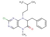 6(5H)-Pteridinone, 2-<span class='lighter'>Chloro-7,8-dihydro-7-benzyl</span>-5-methyl-8-(3-methylbutyl)-