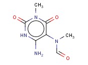 6-AMINO-5-(N-FORMYL-N-METHYL)-3-<span class='lighter'>METHYLURACIL</span>