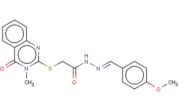N'-[(E)-(4-METHOXYPHENYL)METHYLIDENE]-2-[(3-METHYL-4-OXO-3,4-DIHYDRO-2-QUINAZOLINYL)SULFANYL]ACETOHYDRAZIDE
