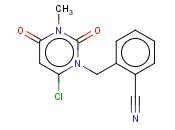 2-((6-Chloro-3-methyl-<span class='lighter'>2,4-dioxo</span>-3,4-dihydropyrimidin-1(2h)-<span class='lighter'>yl</span>)methyl)-4-fluorobenzonitrile