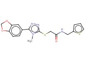 2-[[5-(1,3-BENZODIOXOL-5-YL)-4-METHYL-4H-1,2,4-TRIAZOL-3-YL]THIO]-N-(2-THIENYLMETHYL)-ACETAMIDE