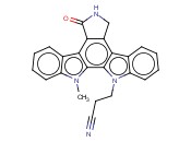 <span class='lighter'>5,6,7,13-TETRAHYDRO-13-METHYL-5-OXO-12H-INDOLO</span>[<span class='lighter'>2,3-A</span>]<span class='lighter'>PYRROLO</span>[<span class='lighter'>3,4-C</span>]<span class='lighter'>CARBAZOLE-12-PROPANENITRILE</span>