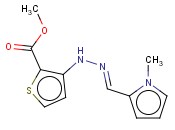 METHYL 3-[2-[(1-METHYLPYRROL-2-YL)METHYLIDENE]HYDRAZINYL]THIOPHENE-2-CARBOXYLATE