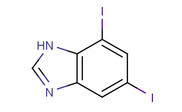 1H-Benzimidazole, 5,7-diiodo-