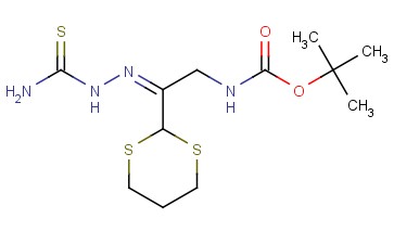 Carbamic acid, N-[(2Z)-2-[2-(aminothioxomethyl)<span class='lighter'>hydrazinylidene</span>]-2-(1,3-dithian-2-yl)ethyl]-, 1,1