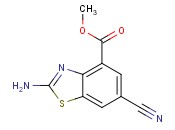 methyl 2-<span class='lighter'>amino-6-cyano-1,3-benzothiazole-4-carboxylate</span>