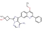 3-(4-<span class='lighter'>amino</span>-5-(4-ethoxy-2-phenylquinolin-7-yl)imidazo[5,1-f][<span class='lighter'>1,2,4</span>]triazin-7-yl