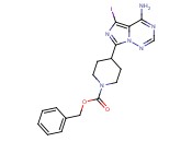 <span class='lighter'>benzyl</span> 4-(4-<span class='lighter'>amino</span>-5-iodoimidazo[5,1-f][1,2,4]triazin-7-yl)piperidine-1-carboxylate