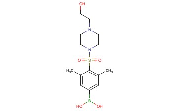 (4-((4-(2-hydroxyethyl)piperazin-1-yl)sulfonyl)-3,5-dimethylphenyl)boronic acid