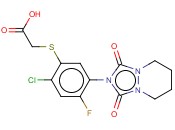 ACETIC ACID, 2-[[2-CHLORO-5-(3,4,5,6-TETRAHYDRO-1,3-DIOXO-1H-[1,2,4]TRIAZOLO[1,2-A]PYRIDAZIN-2(3H)-YL)-4-FLUOROPHENYL]THI]-
