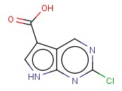 2-<span class='lighter'>CHLORO</span>-7H-PYRROLO[2,3-D]<span class='lighter'>PYRIMIDINE</span>-5-CARBOXYLIC ACID
