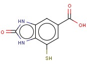 2,3-Dihydro-7-mercapto-2-oxo benzimidazole-5-carboxylic acid