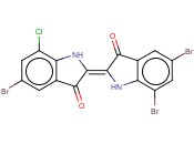 5,7-<span class='lighter'>二</span><span class='lighter'>溴</span>-2-(5-<span class='lighter'>溴</span>-7-氯-1,3-<span class='lighter'>二</span><span class='lighter'>氢</span>-3-氧代-2H-<span class='lighter'>吲哚</span>-2-基亚基)-1,2-<span class='lighter'>二</span><span class='lighter'>氢</span>-3H-<span class='lighter'>吲哚</span>-3-酮