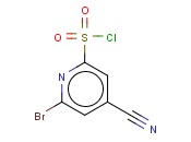 6-BROMO-4-<span class='lighter'>CYANOPYRIDINE</span>-2-SULFONYL CHLORIDE