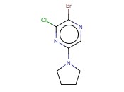 2-BROMO-3-CHLORO-5-(PYRROLIDIN-1-YL)PYRAZINE