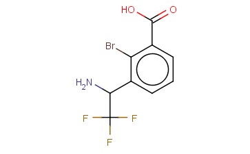 3-(1-AMINO-2,2,2-TRIFLUOROETHYL)-<span class='lighter'>2-BROMOBENZOIC</span> ACID
