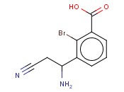 3-(1-AMINO-2-CYANOETHYL)-<span class='lighter'>2-BROMOBENZOIC</span> ACID