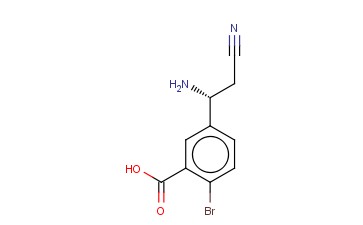 5-((1R)-1-AMINO-2-CYANOETHYL)-<span class='lighter'>2-BROMOBENZOIC</span> ACID