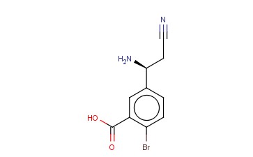 5-((1S)-1-AMINO-2-CYANOETHYL)-<span class='lighter'>2-BROMOBENZOIC</span> ACID