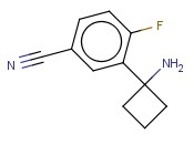 3-(1-AMINOCYCLOBUTYL)-<span class='lighter'>4-FLUOROBENZONITRILE</span>