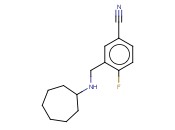 3-[(CYCLOHEPTYLAMINO)METHYL]-<span class='lighter'>4-FLUOROBENZONITRILE</span>