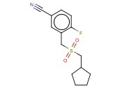 3-(CYCLOPENTYLMETHANESULFONYLMETHYL)-<span class='lighter'>4-FLUOROBENZONITRILE</span>