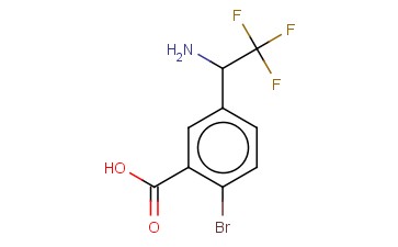 5-(1-AMINO-2,2,2-TRIFLUOROETHYL)-<span class='lighter'>2-BROMOBENZOIC</span> ACID