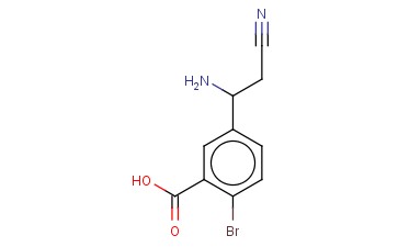 5-(1-AMINO-2-CYANOETHYL)-<span class='lighter'>2-BROMOBENZOIC</span> ACID