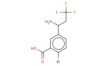 5-(1-AMINO-3,3,3-TRIFLUOROPROPYL)-<span class='lighter'>2-BROMOBENZOIC</span> ACID