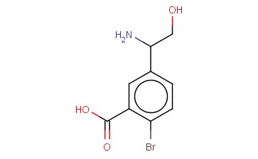 5-(1-AMINO-2-HYDROXYETHYL)-<span class='lighter'>2-BROMOBENZOIC</span> ACID