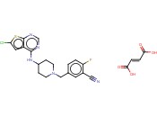 (2E)-BUT-2-ENEDIOIC ACID, 5-([4-((6-CHLOROTHIENO[2,3-D]PYRIMIDIN-4-YL)AMINO)PIPERIDIN-1-YL]METHYL)-2-FLUOROBENZONITRILE