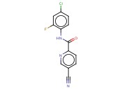 N-(4-CHLORO-2-FLUOROPHENYL)-5-<span class='lighter'>CYANOPYRIDINE</span>-2-CARBOXAMIDE